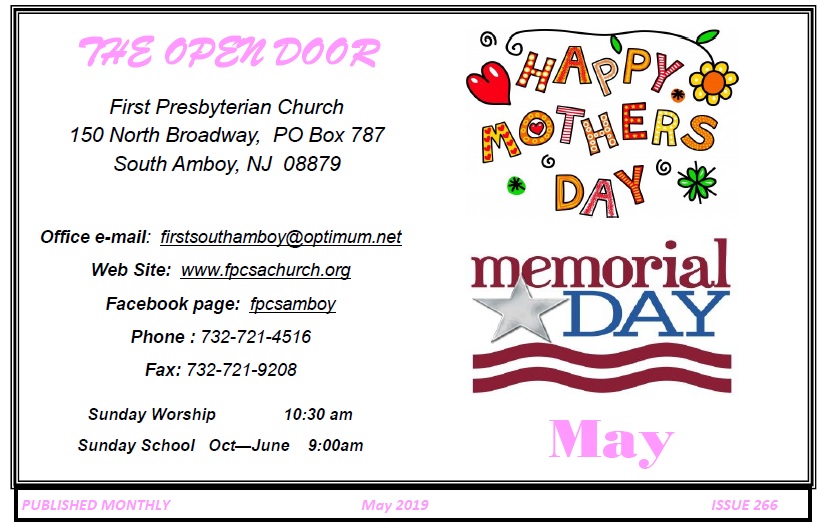 Open Door May 2019 Issue 266 Www Fpcsachurch Org